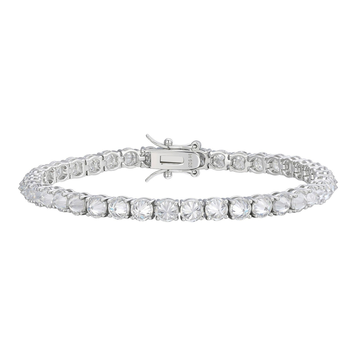 MOISSANITE Upside Down Set Reverse Set Tennis Bracelet Iced Out - 925 Silver - 5mm - 6-9"