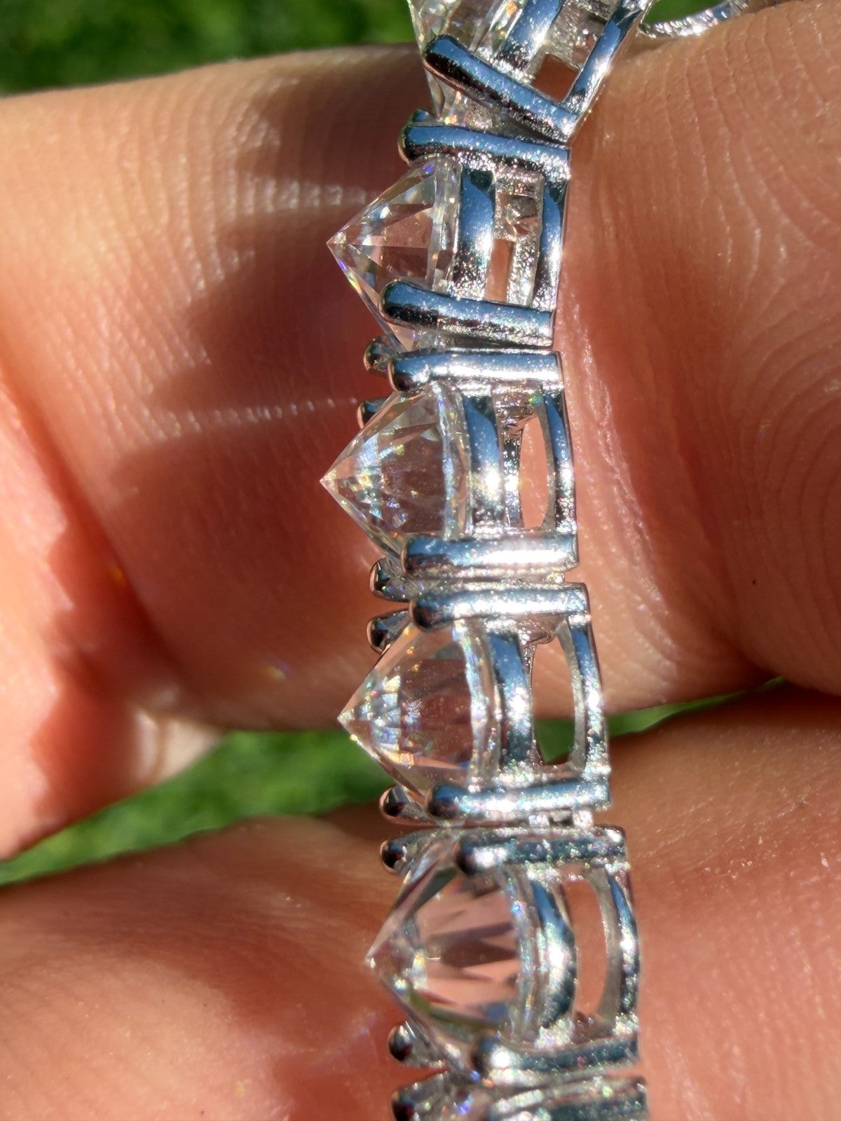 MOISSANITE Upside Down Set Reverse Set Tennis Bracelet Iced Out - 925 Silver - 5mm - 6-9"