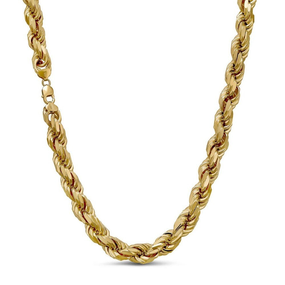 BIGGEST BOSS Rope Chain Necklace - 14k Gold Vermeil 925 Sterling Silver - 18"-30" - 12.5mm