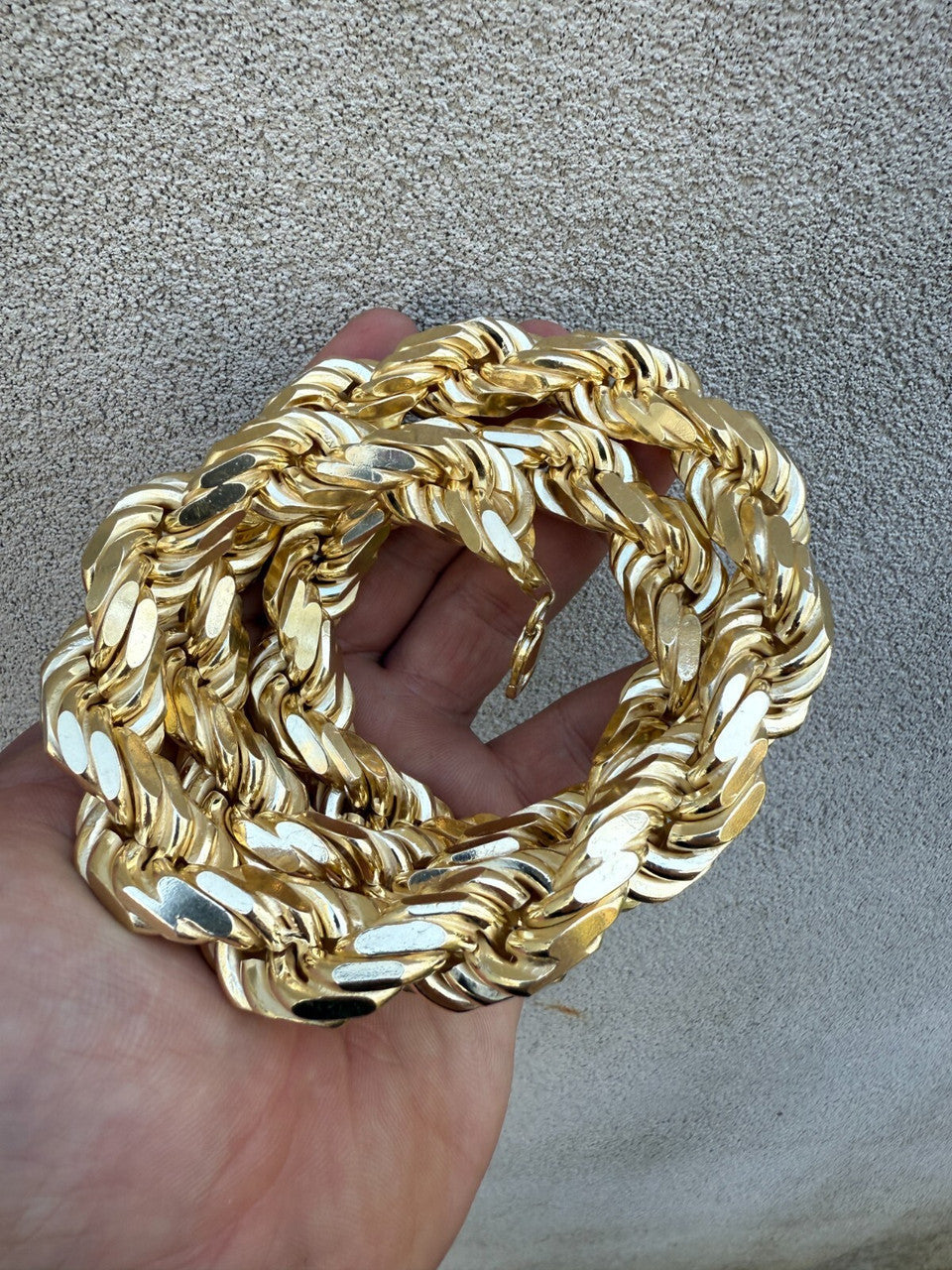 MONSTER Rope Chain Necklace - 14k Gold Vermeil 925 Sterling Silver - 20"-30" - 16.5mm
