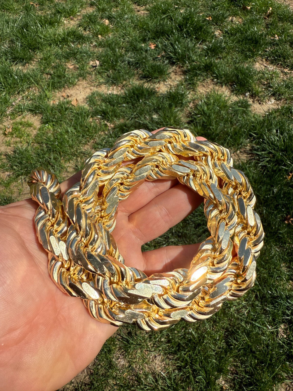 MONSTER Rope Chain Necklace - 14k Gold Vermeil 925 Sterling Silver - 20"-30" - 16.5mm