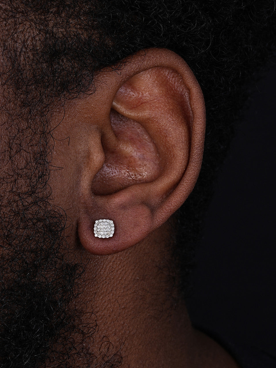 MOISSANITE MC Iced Out Earrings - 925 Silver - 6.5mm