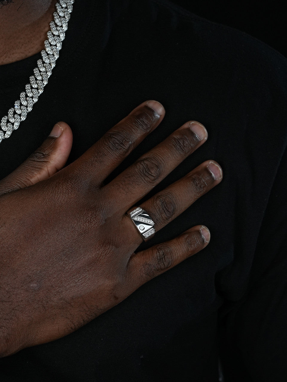 MOISSANITE Old Timer Ring - 925 Silver