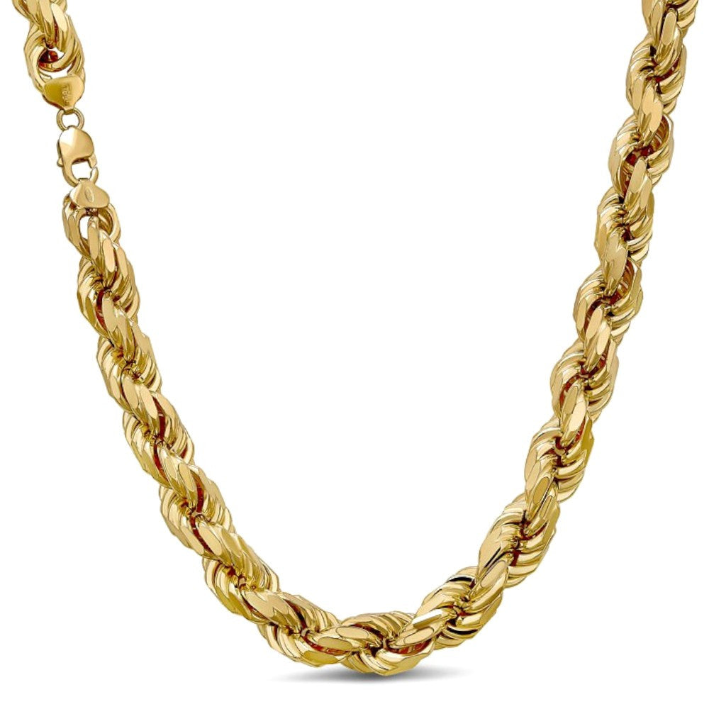 Half Kilo Rope Chain Necklace - 14k Gold Vermeil 925 Sterling Silver - 18"-30" - 14.5mm
