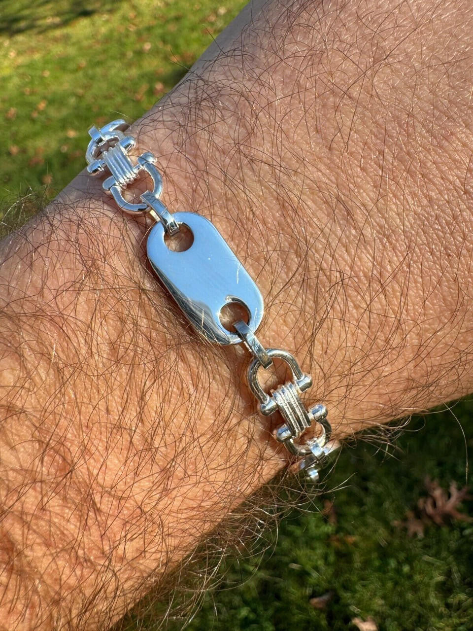 Custom Ferragamo Mariner Link Bracelet - 925 Sterling Silver - 7"-9" - 10mm