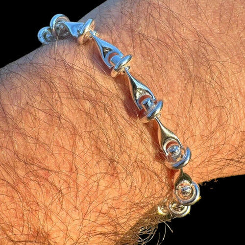 "Barbed Wire" Custom Bracelet - 925 Sterling Silver - 7"-9" - 8mm