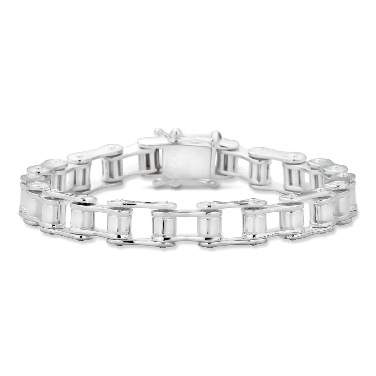 Bike Chain Bracelet - 925 Sterling Silver - 7"-9" - 9mm