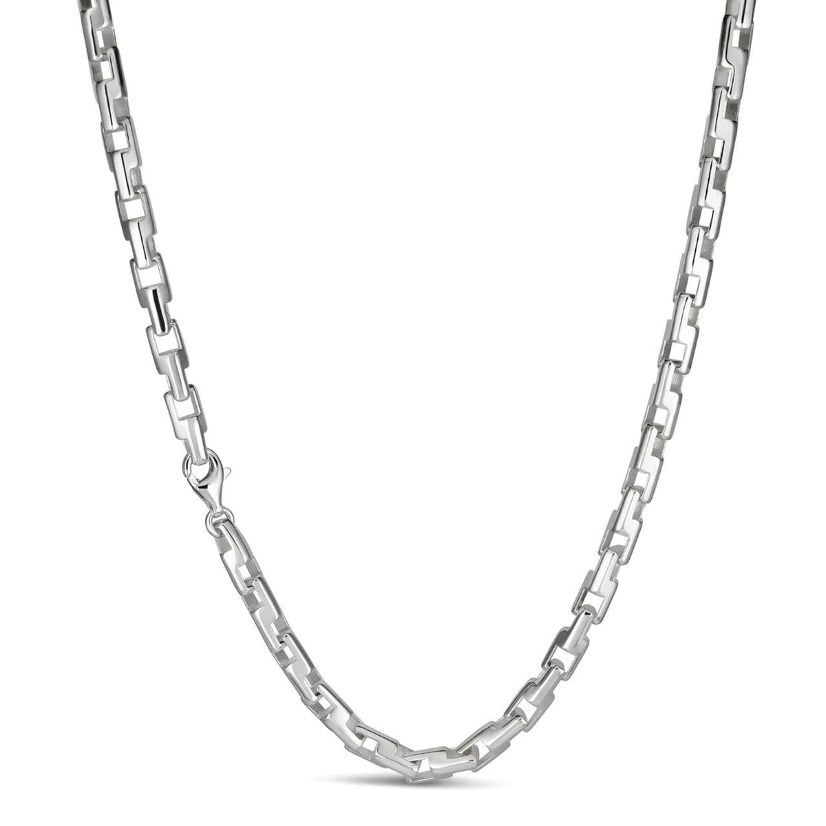 Bullet Rolo Chain Necklace - 925 Sterling Silver - 18"-28" - 6mm