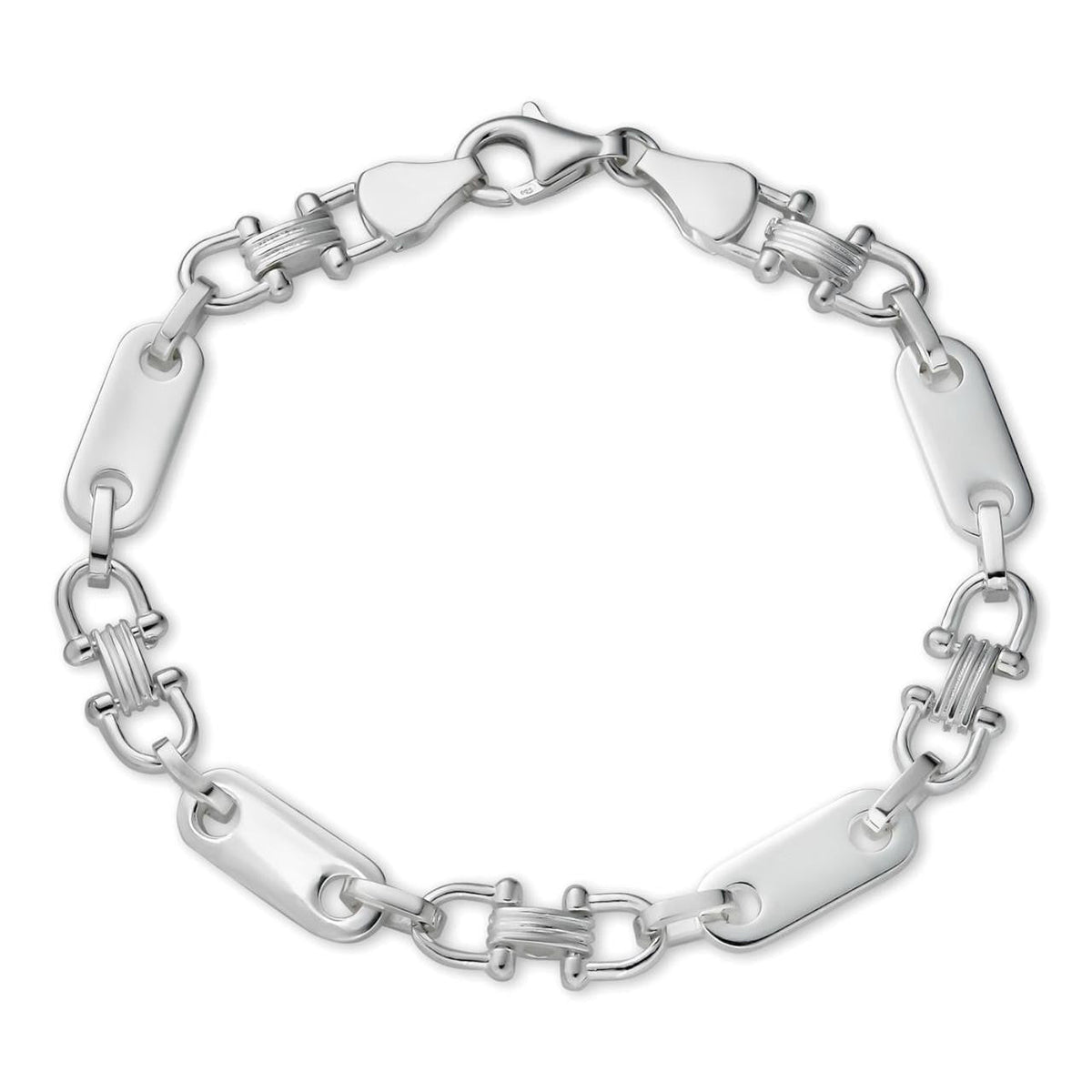 Custom Ferragamo Mariner Link Bracelet - 925 Sterling Silver - 7"-9" - 7.5mm
