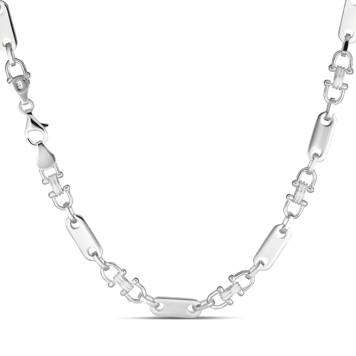 Custom Ferragamo Mariner Link Chain Necklace - 925 Sterling Silver - 18"-28" - 7.5mm