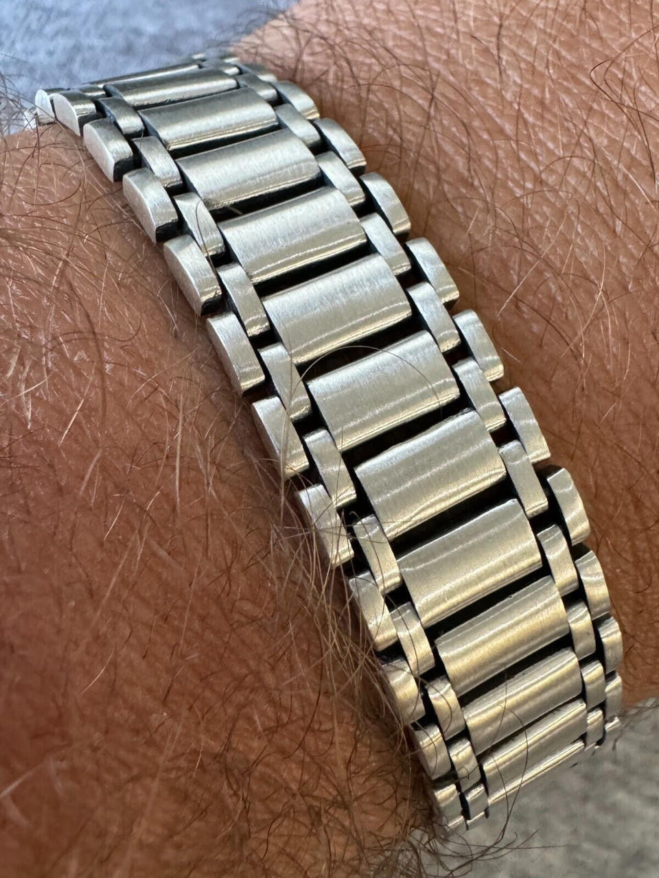 Custom Presidential Rolex Bracelet - 925 Sterling Silver Oxidized Gunmetal  - 7"-9" - 14mm