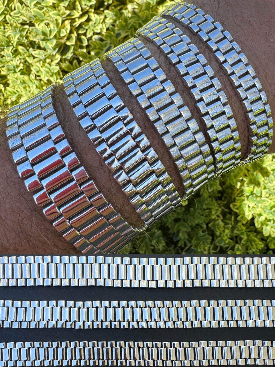 Custom Presidential Rolex Bracelet - 925 Sterling Silver - 7"-9" - 8mm-16mm