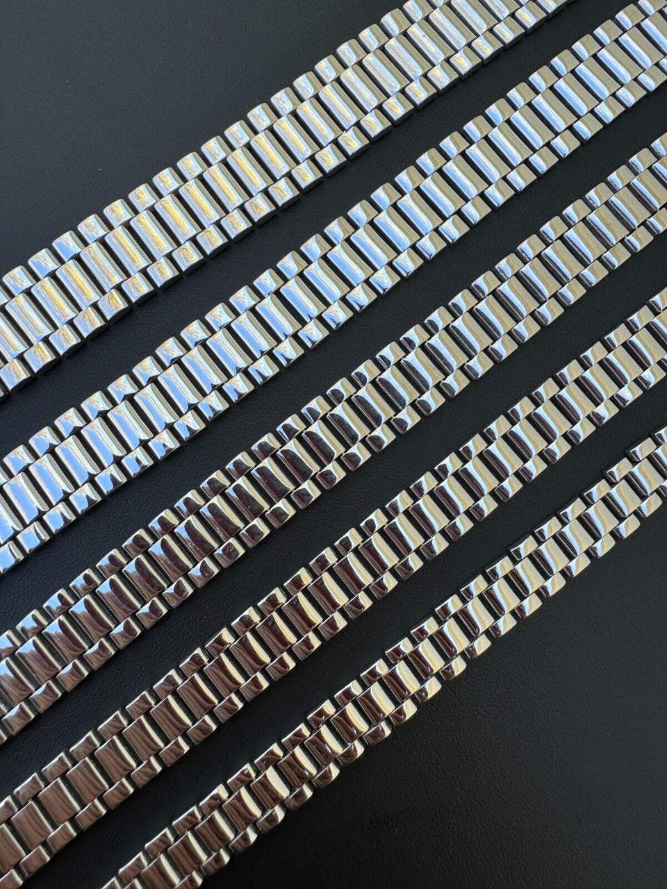 Custom Presidential Rolex Bracelet - 925 Sterling Silver - 7"-9" - 8mm-16mm