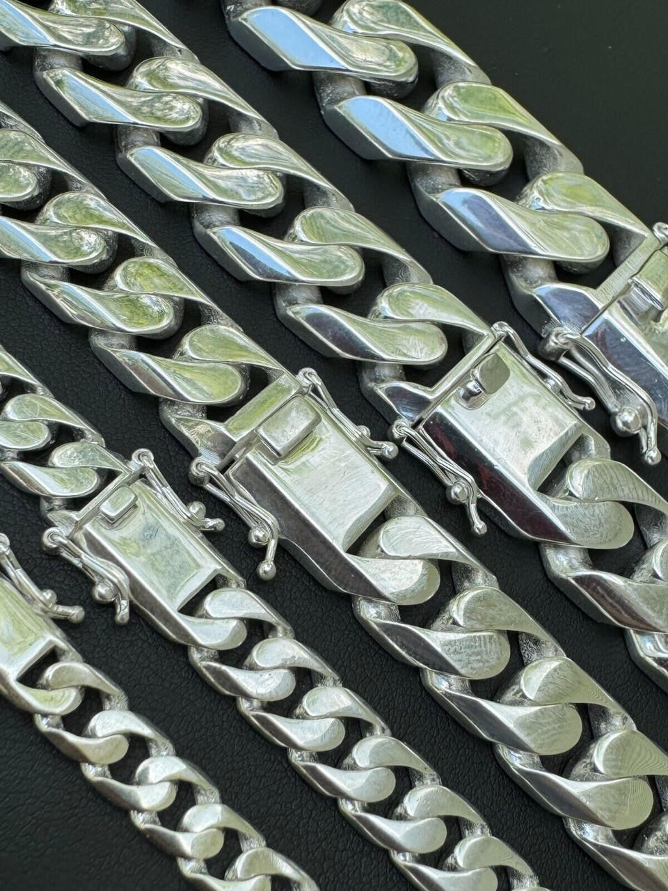 Modern Miami Cuban Link Chain Necklace Or Bracelet - High Polished 925 Sterling Silver - 7"-28" - 6mm-20mm