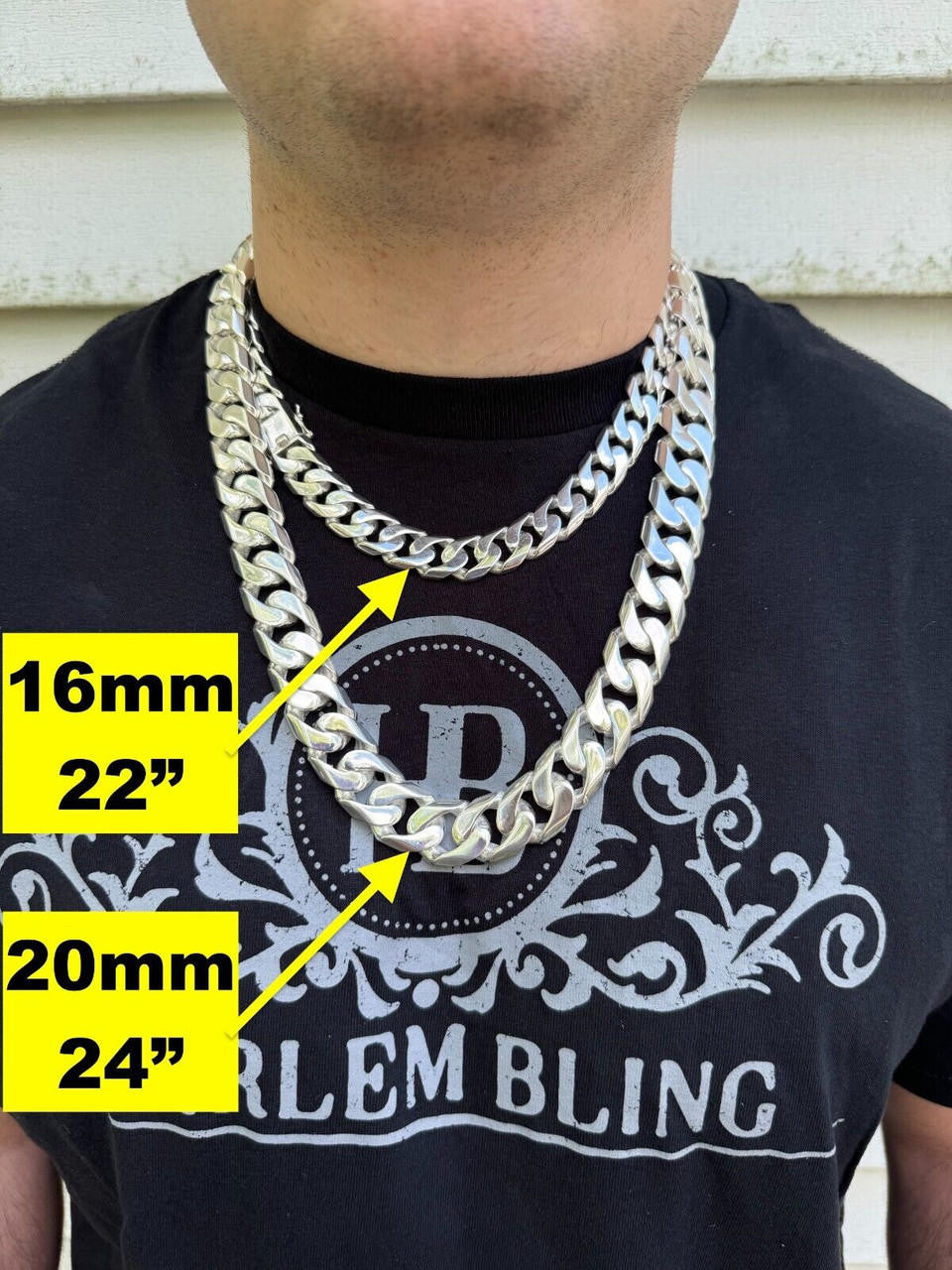 Modern Miami Cuban Link Chain Necklace Or Bracelet - High Polished 925 Sterling Silver - 7"-28" - 6mm-20mm