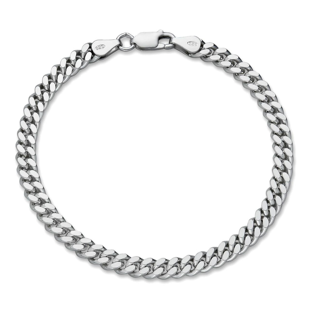 Miami Cuban Link Bracelet Lobster Clasp - 925 Sterling Silver - 6"-9" - 4mm-12mm