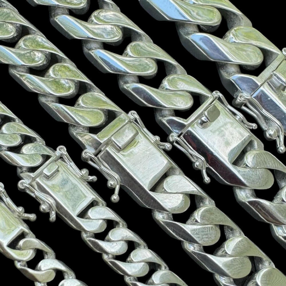 Modern Miami Cuban Link Chain Necklace Or Bracelet - High Polished 925 Sterling Silver - 7"-28" - 6mm-20mm