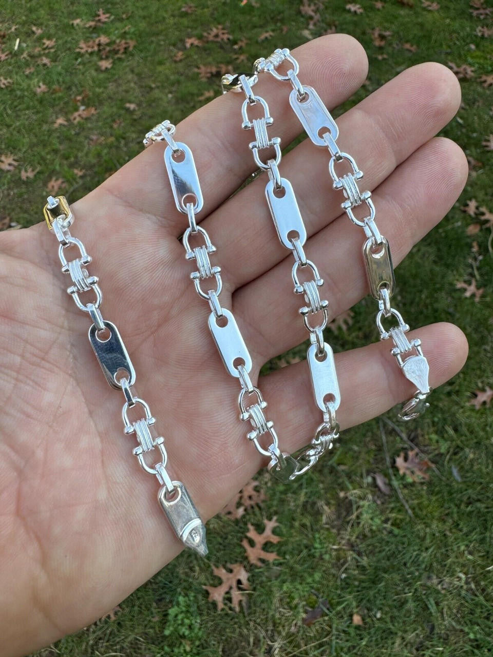 Custom Ferragamo Mariner Link Chain Necklace - 925 Sterling Silver - 18"-28" - 7.5mm