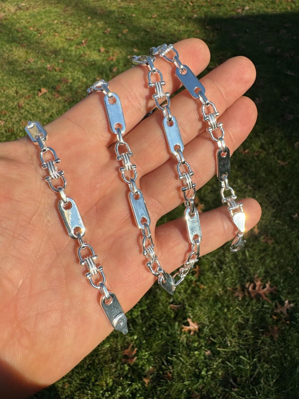Custom Ferragamo Mariner Link Chain Necklace - 925 Sterling Silver - 18"-28" - 7.5mm