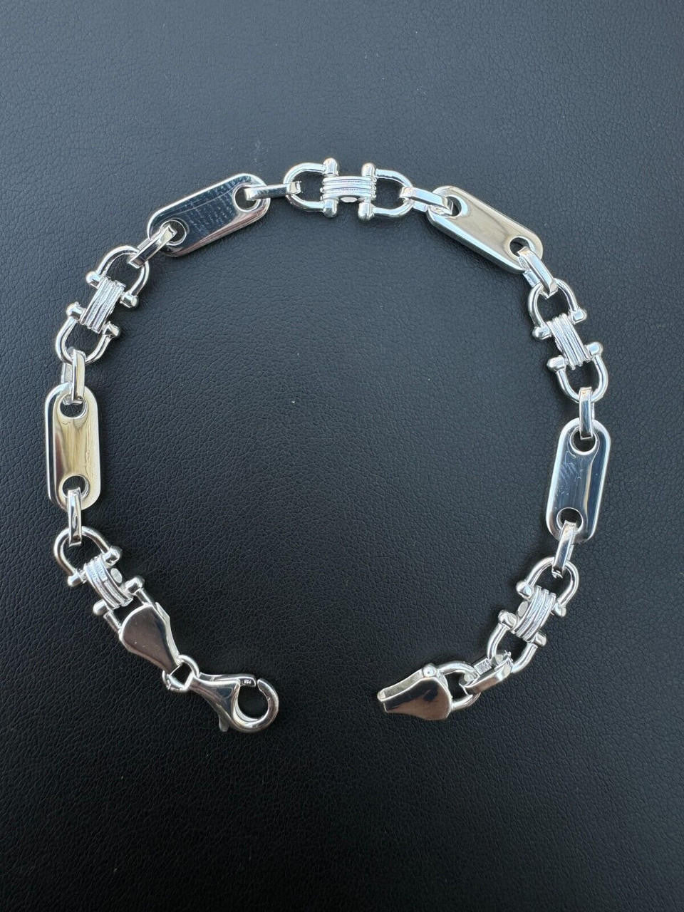 Custom Ferragamo Mariner Link Bracelet - 925 Sterling Silver - 7"-9" - 7.5mm