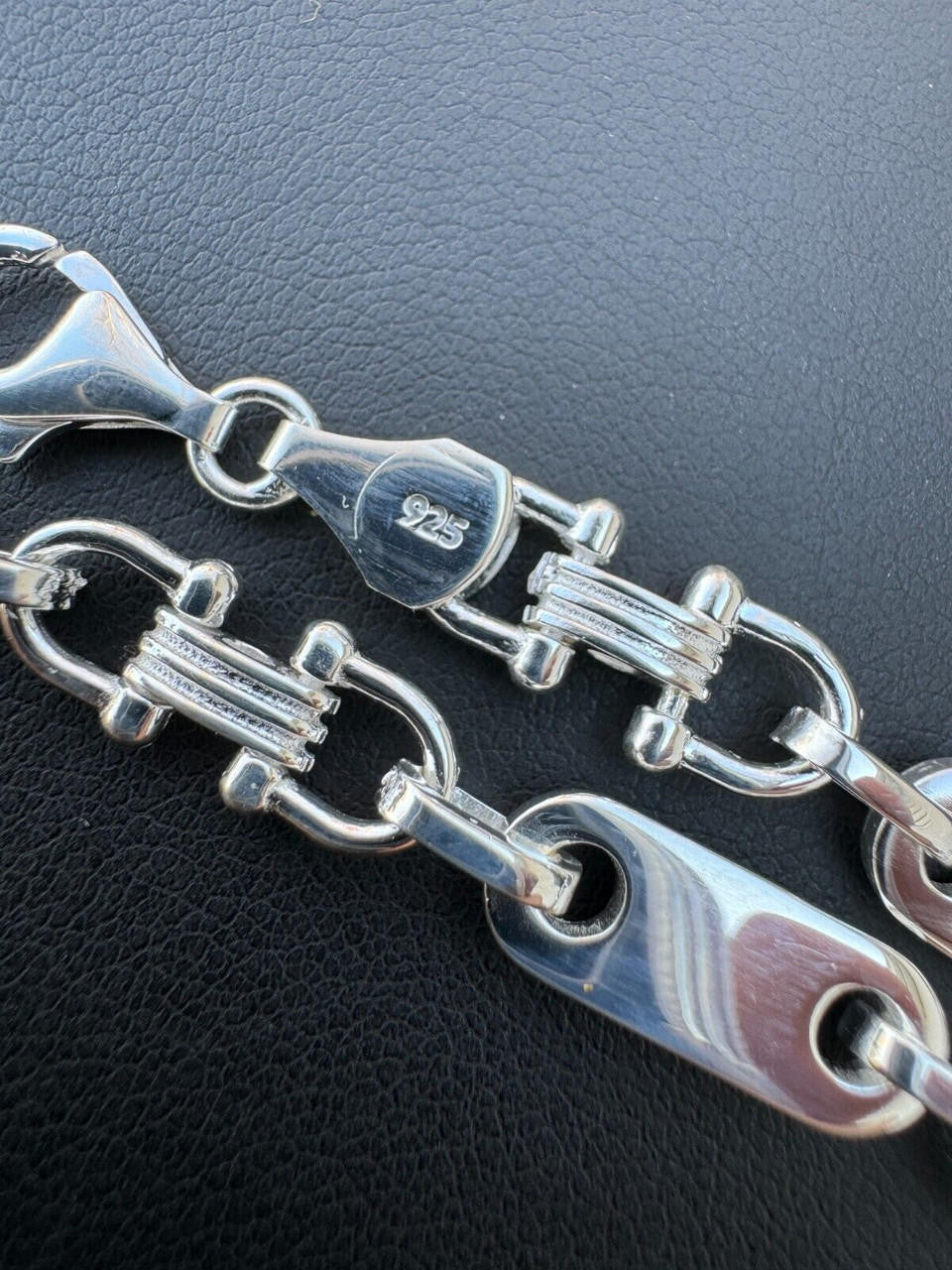 Custom Ferragamo Mariner Link Bracelet - 925 Sterling Silver - 7"-9" - 7.5mm