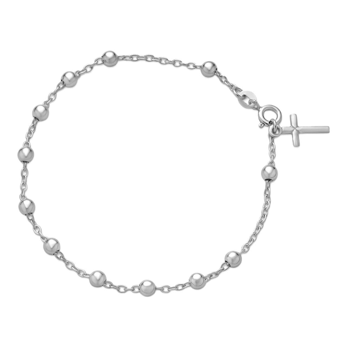 Rosary Bracelet - 925 Silver - 4mm - 7.5"