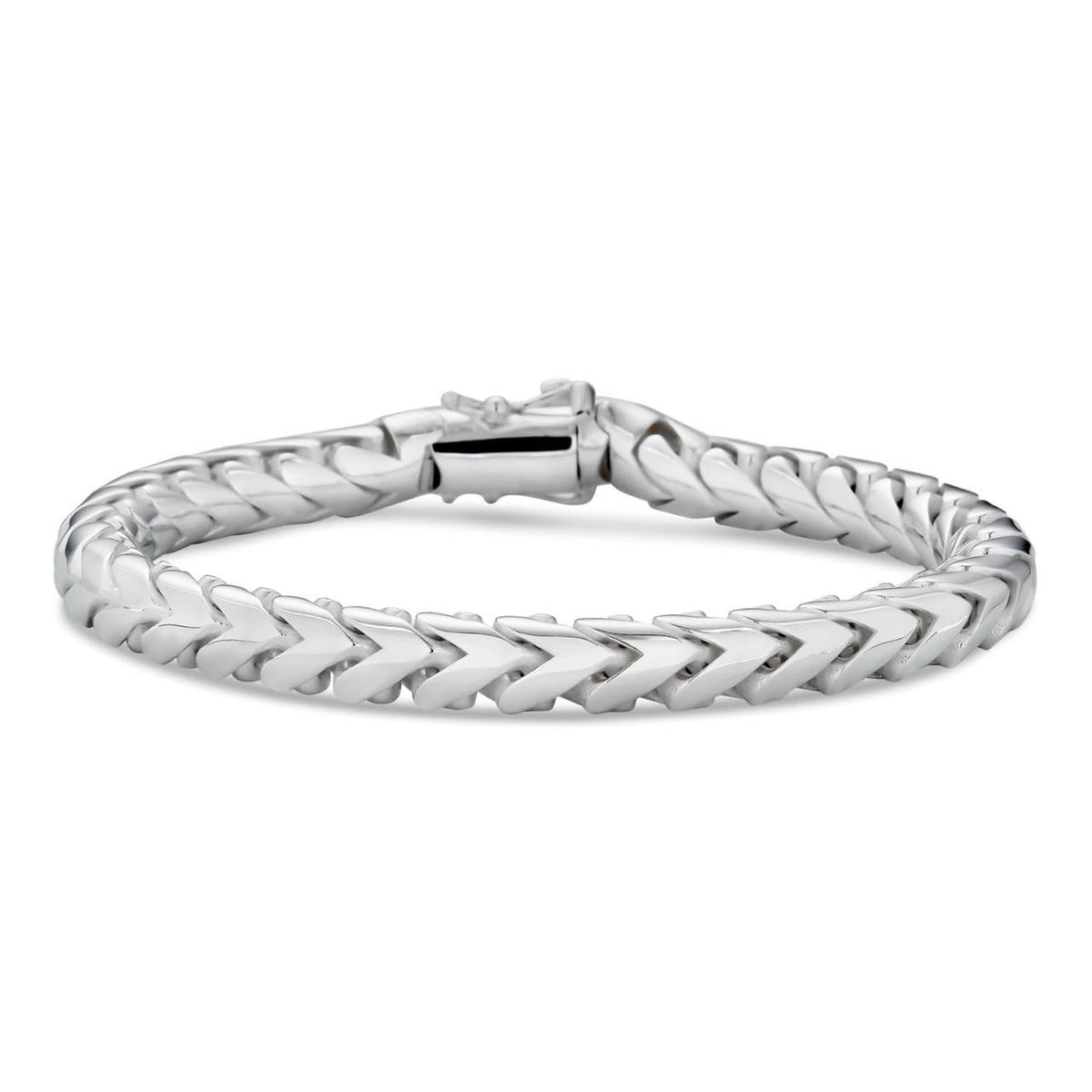 Round Franco Custom Bracelet - 925 Sterling Silver - 7"-9" - 7mm